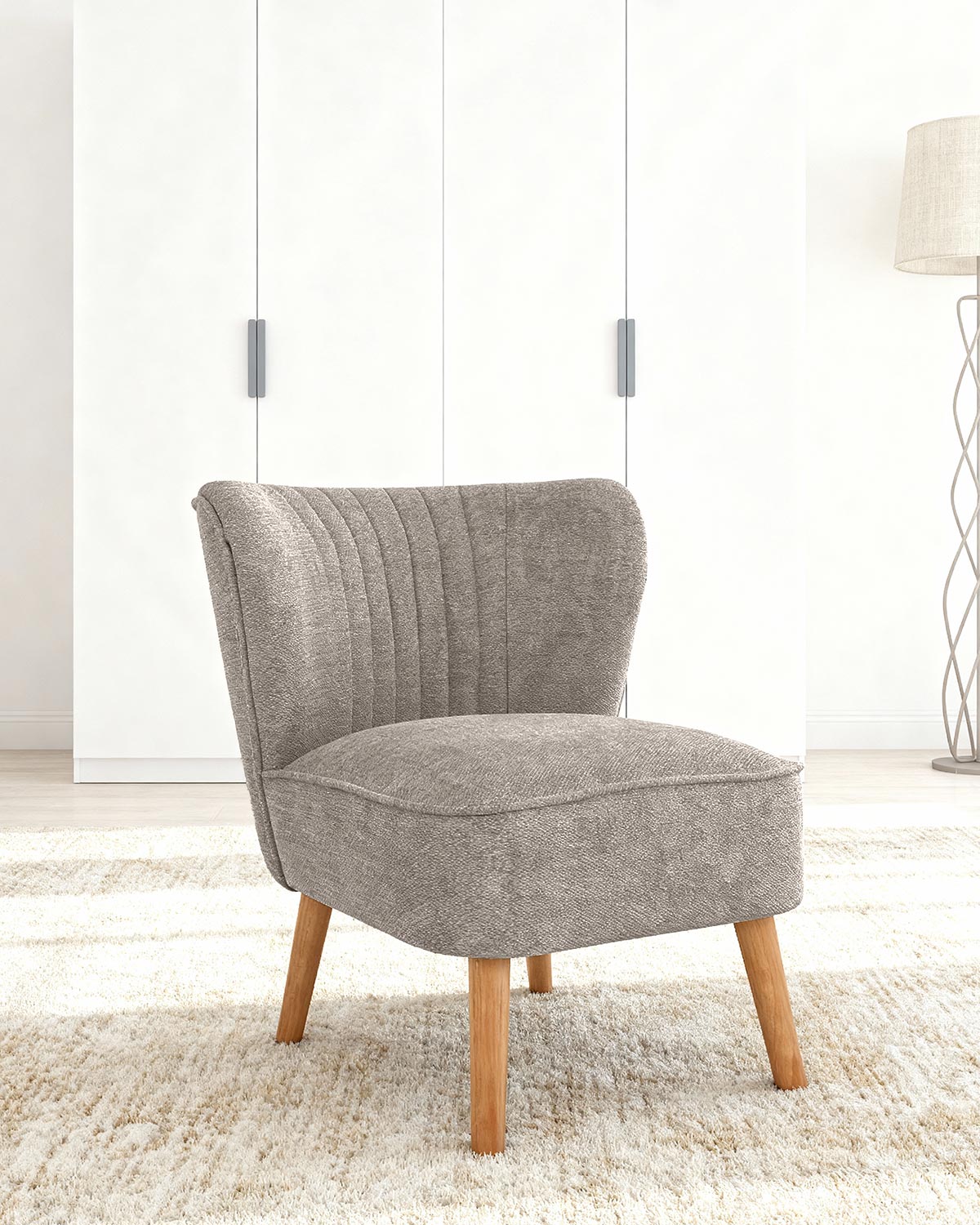 Sillón tapizado en tela Eve