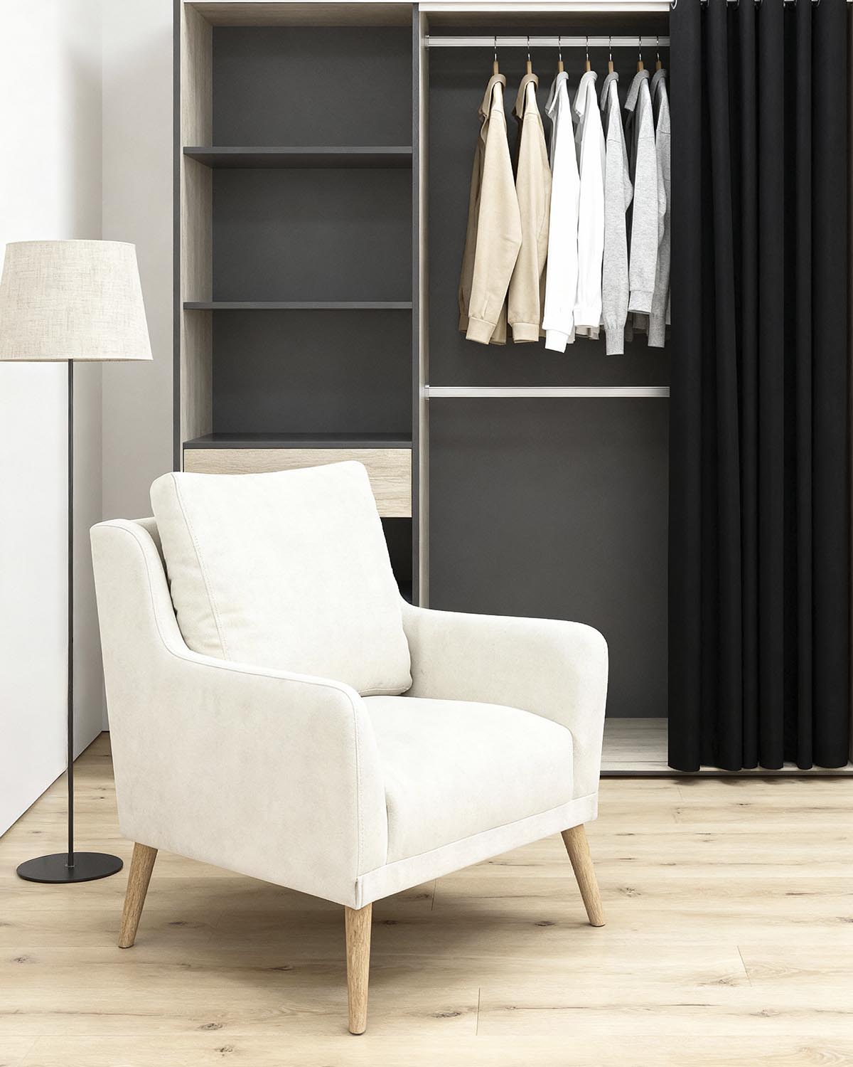 Sillón tapizado en tela Allison