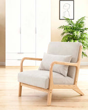 Sillón tapizado en tela Carrie