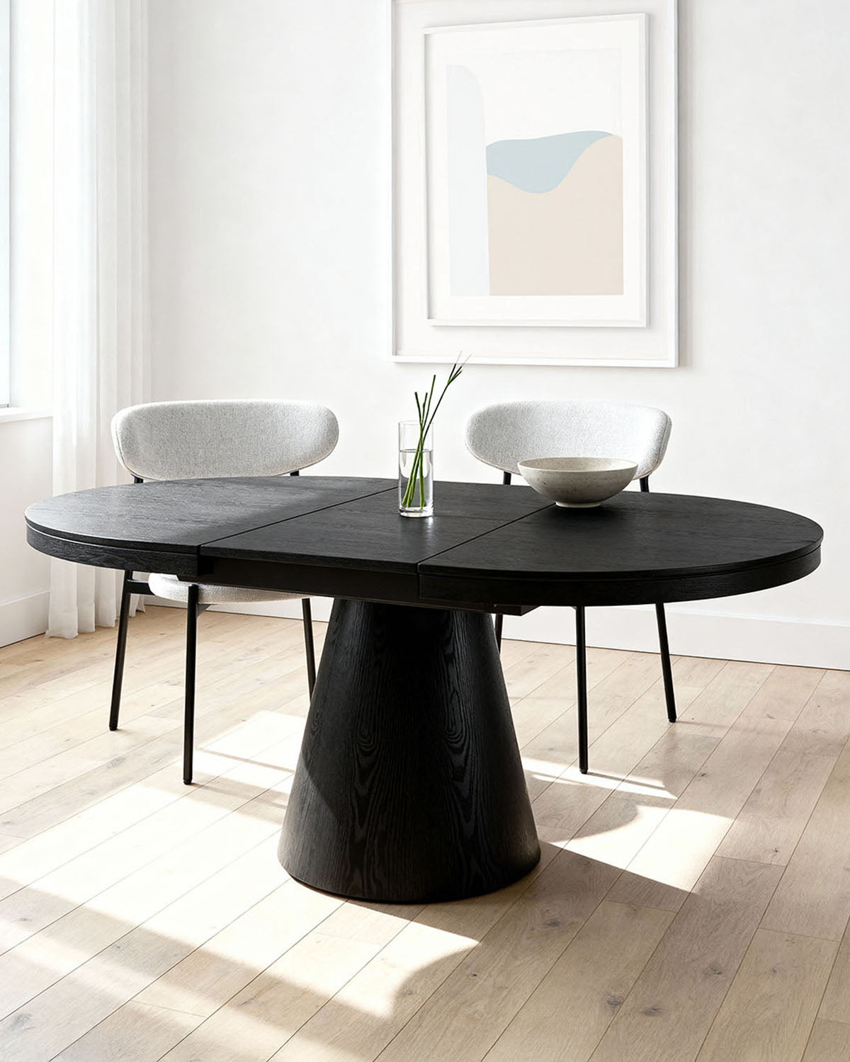 Mesa de comedor redonda extensible Cassie