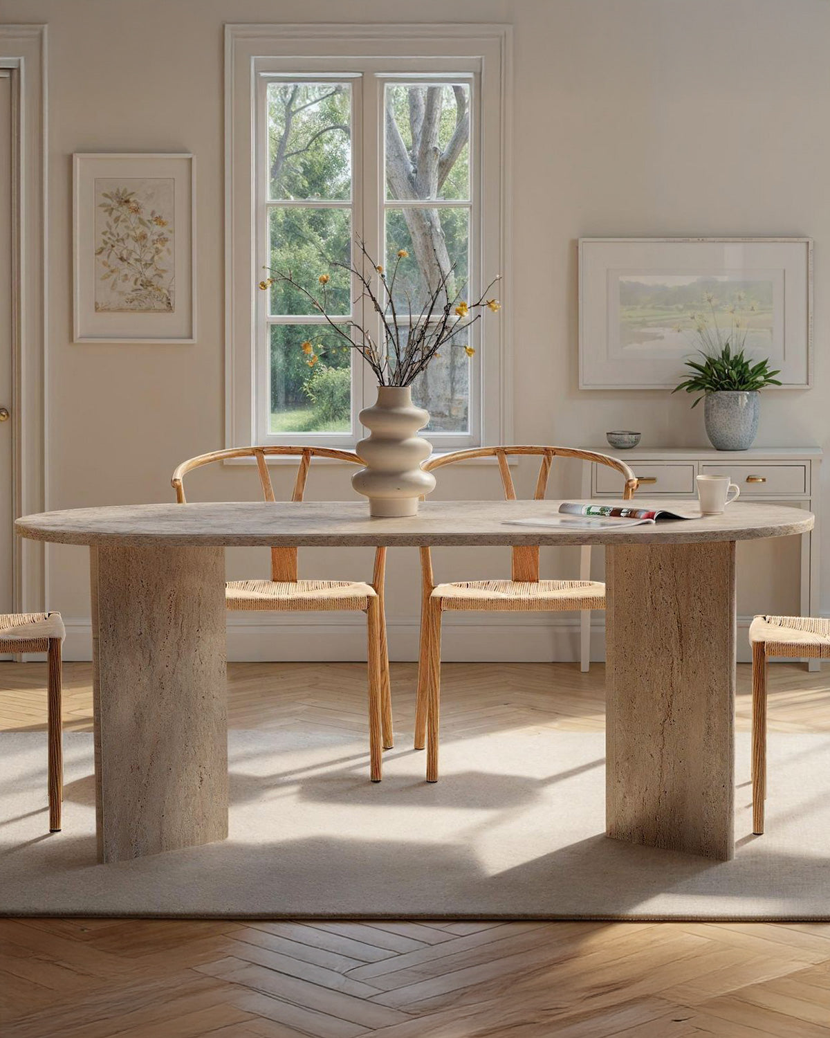 Mesa de comedor ovalada Jacklyn