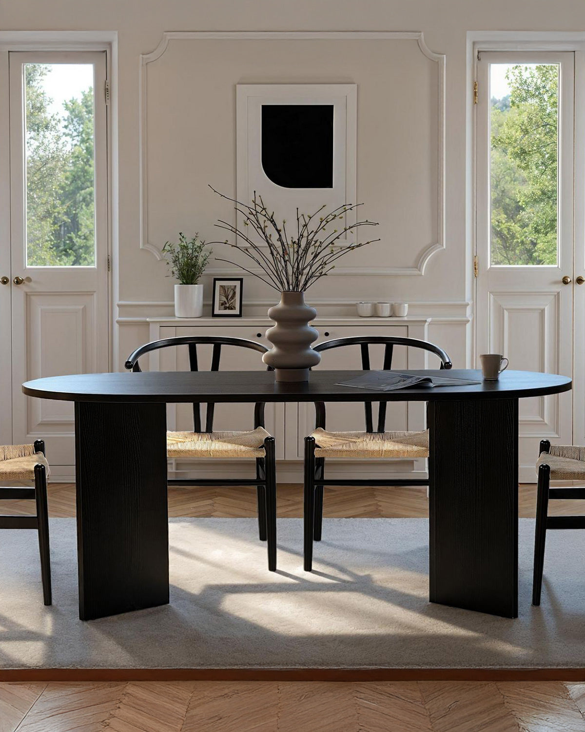 Mesa de comedor ovalada Jacklyn