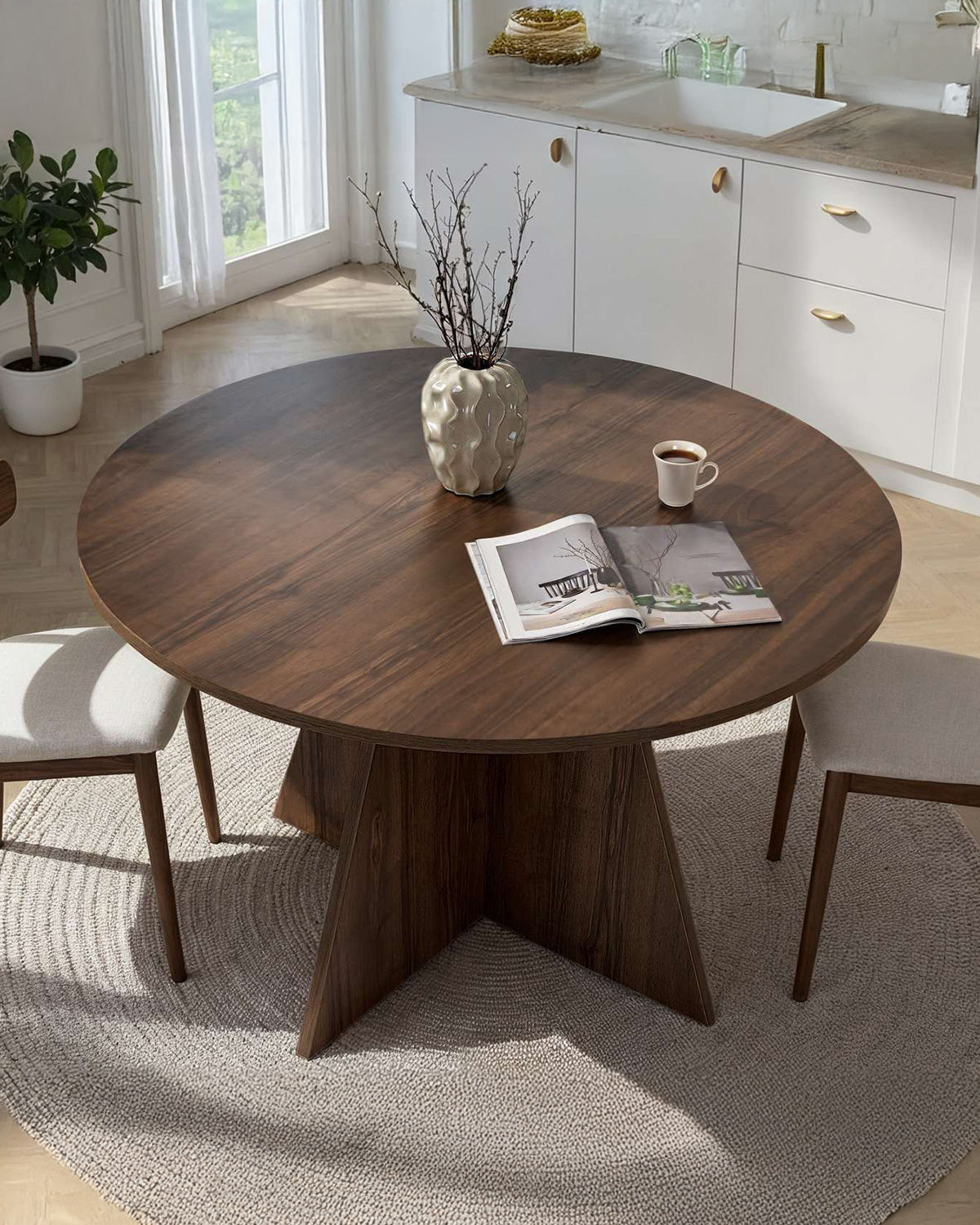 Mesa de comedor redonda Bethany