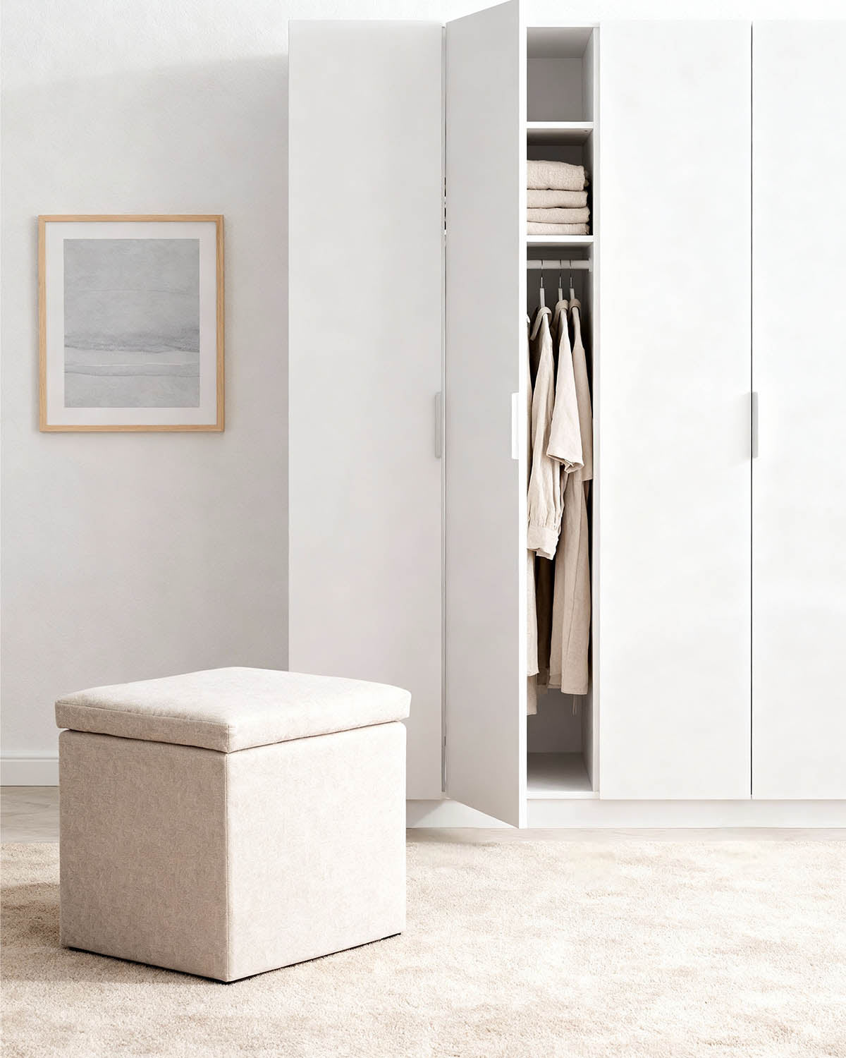 Puff con almacenaje tapizado Jayne