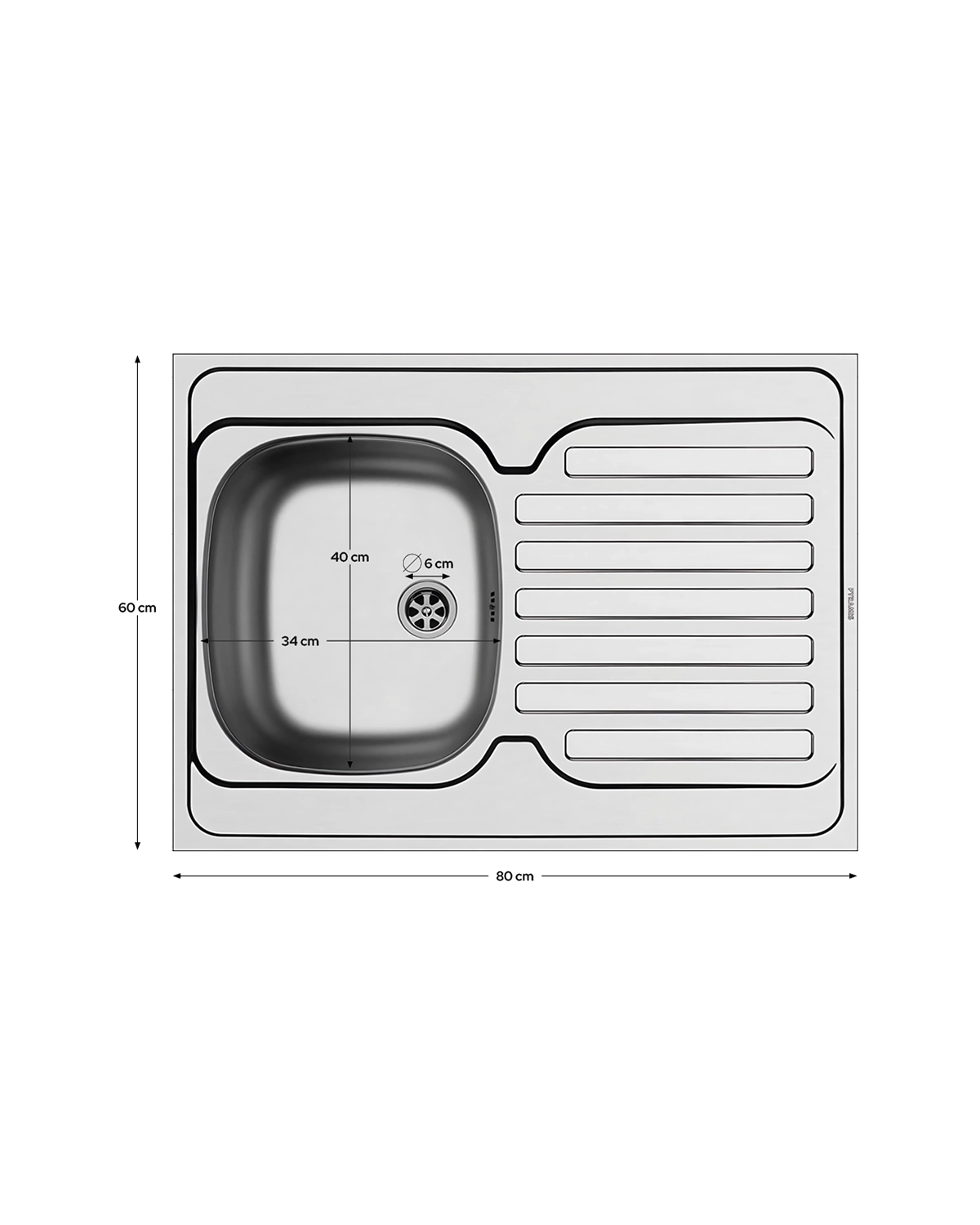 Fregadero doble para módulo de cocina inferior  Myrtle