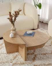 Mesa de centro redonda en dos piezas Flossie