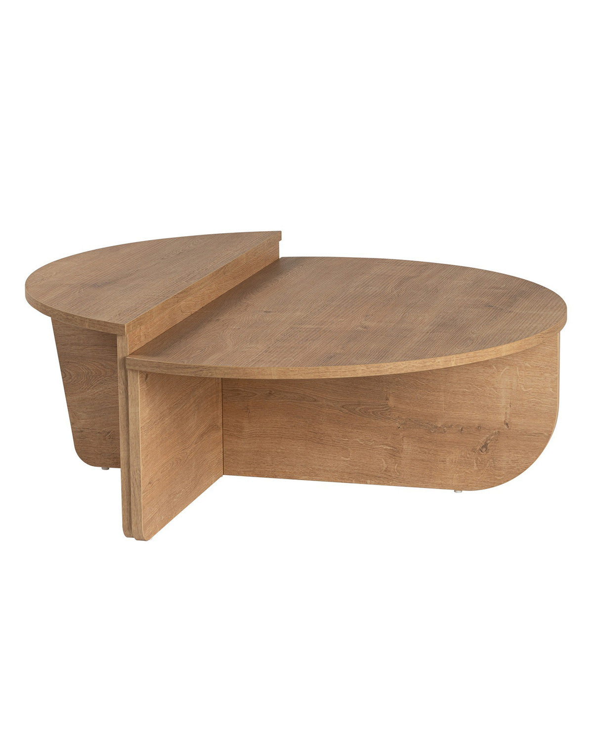 Mesa de centro redonda en dos piezas Flossie