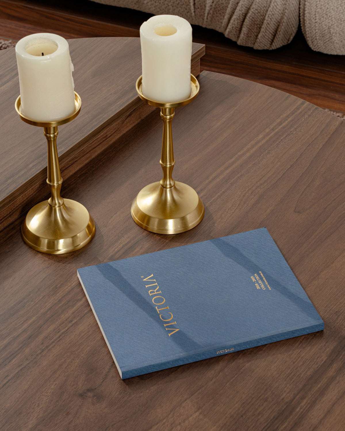 Mesa de centro redonda en dos piezas Flossie