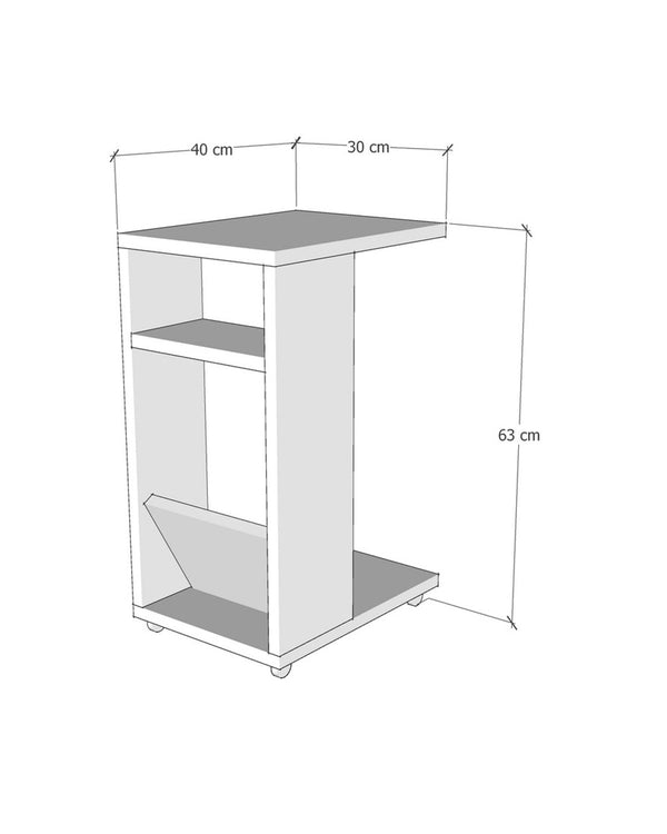 Mesa auxiliar con ruedas Tisha