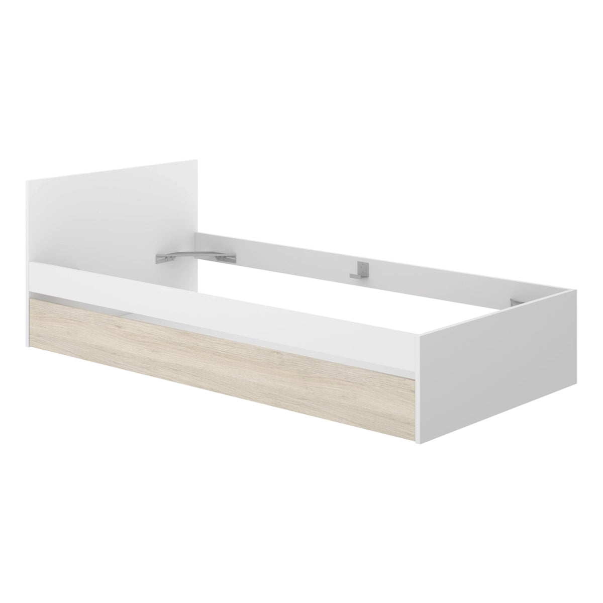 Pack ahorro juvenil Cama nido con Cabecero Top, 1 Somier y 2 Colchónes viscoelásticos Nova 90 x 190 cm