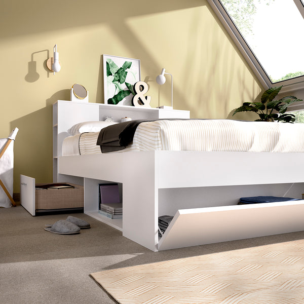 Pack ahorro matrimonio Cama Lanka con Cabecero, Colchón Aurea y Somier 135 x 190 cm