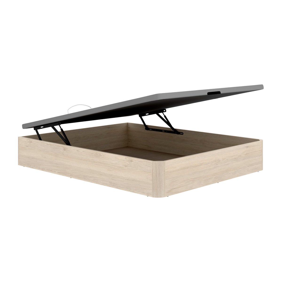 Pack ahorro matrimonio Canapé abatible Round con Colchón viscoelástico y muelles Aurea, 27cm de grosor, 150 x 190 cm