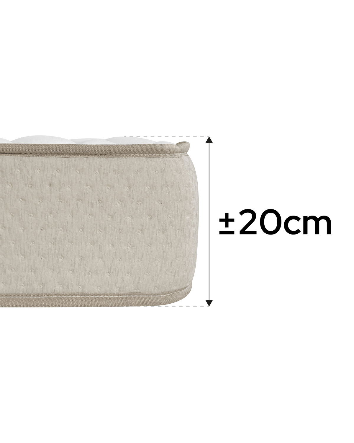 Pack ahorro base tapizada Dollie con colchón viscoelástico Nova plus 150x190 cm - 20 cm Altura