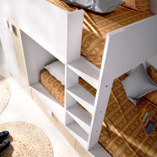 Pack ahorro juvenil Cama tren Matt con 2 Colchones viscoelásticos Nova 90 x 190 cm