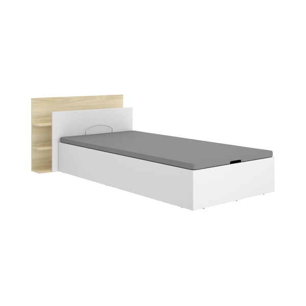 Pack ahorro juvenil Canapé con Cabecero Tori y Colchón viscoelástico Nova 90 x 190 cm
