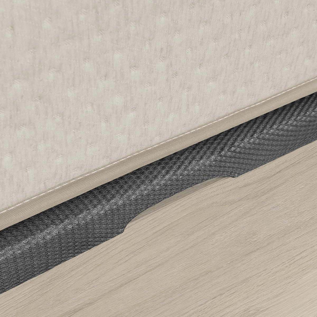 Pack ahorro matrimonio Canapé Nest, 2 Mesitas de noche y Colchón viscoelástico Nova Plus 135 x 190 cm