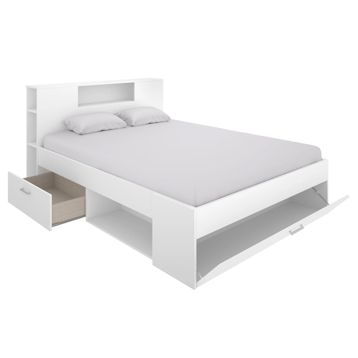 Pack ahorro matrimonio Cama Lanka con cabecero, Colchón Nova Plus y Somier 135 x 190 cm