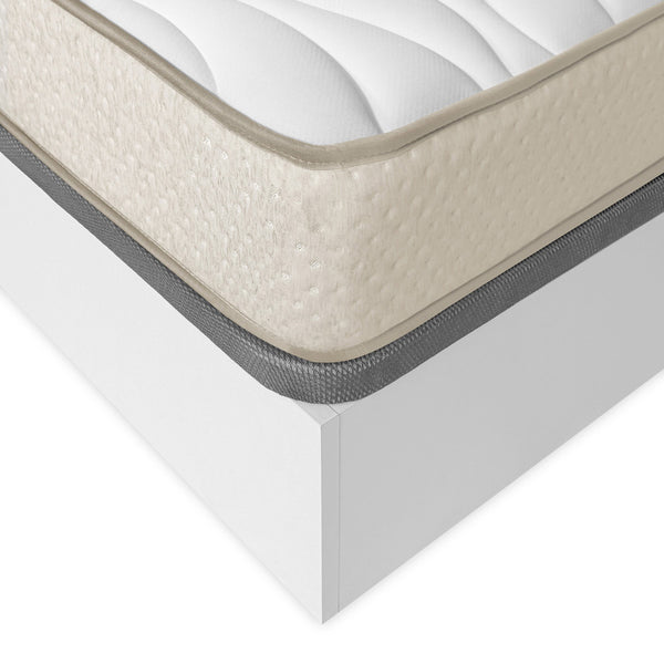 Pack ahorro matrimonio Canapé Nest, 2 Mesitas de noche y Colchón viscoelástico Nova Plus 135 x 190 cm