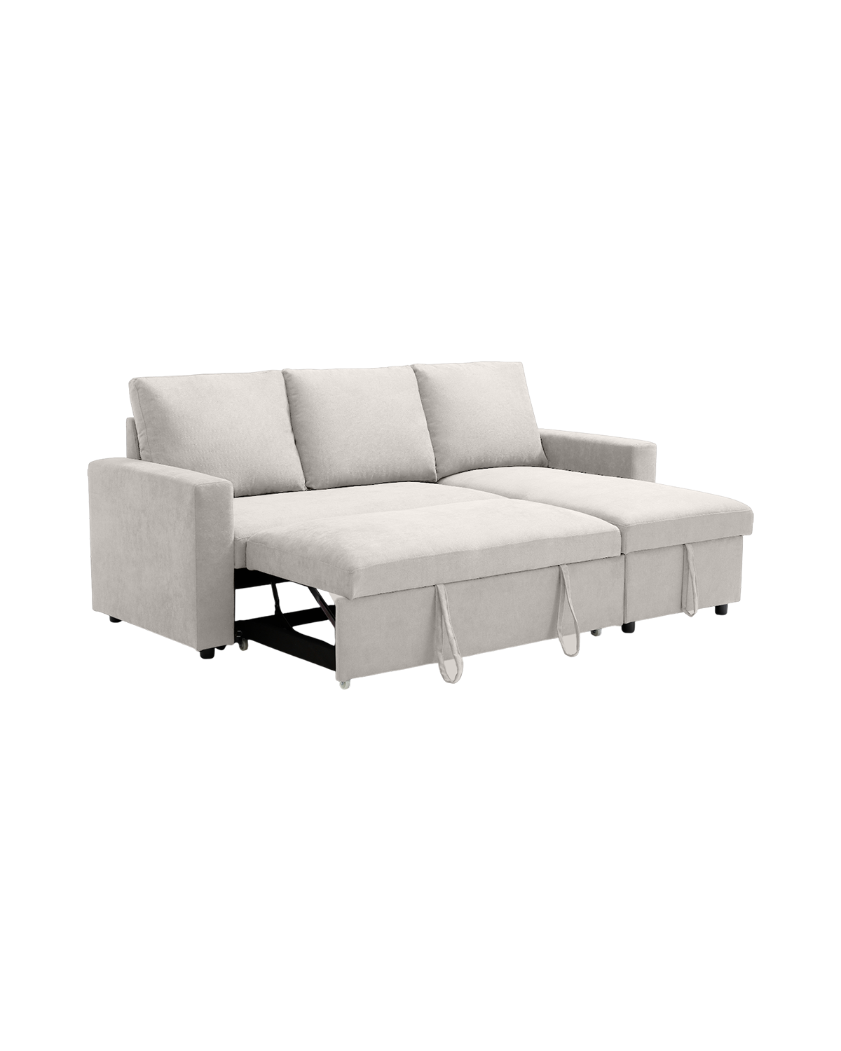 Sofá cama con chaise longue y almacenaje Ivy