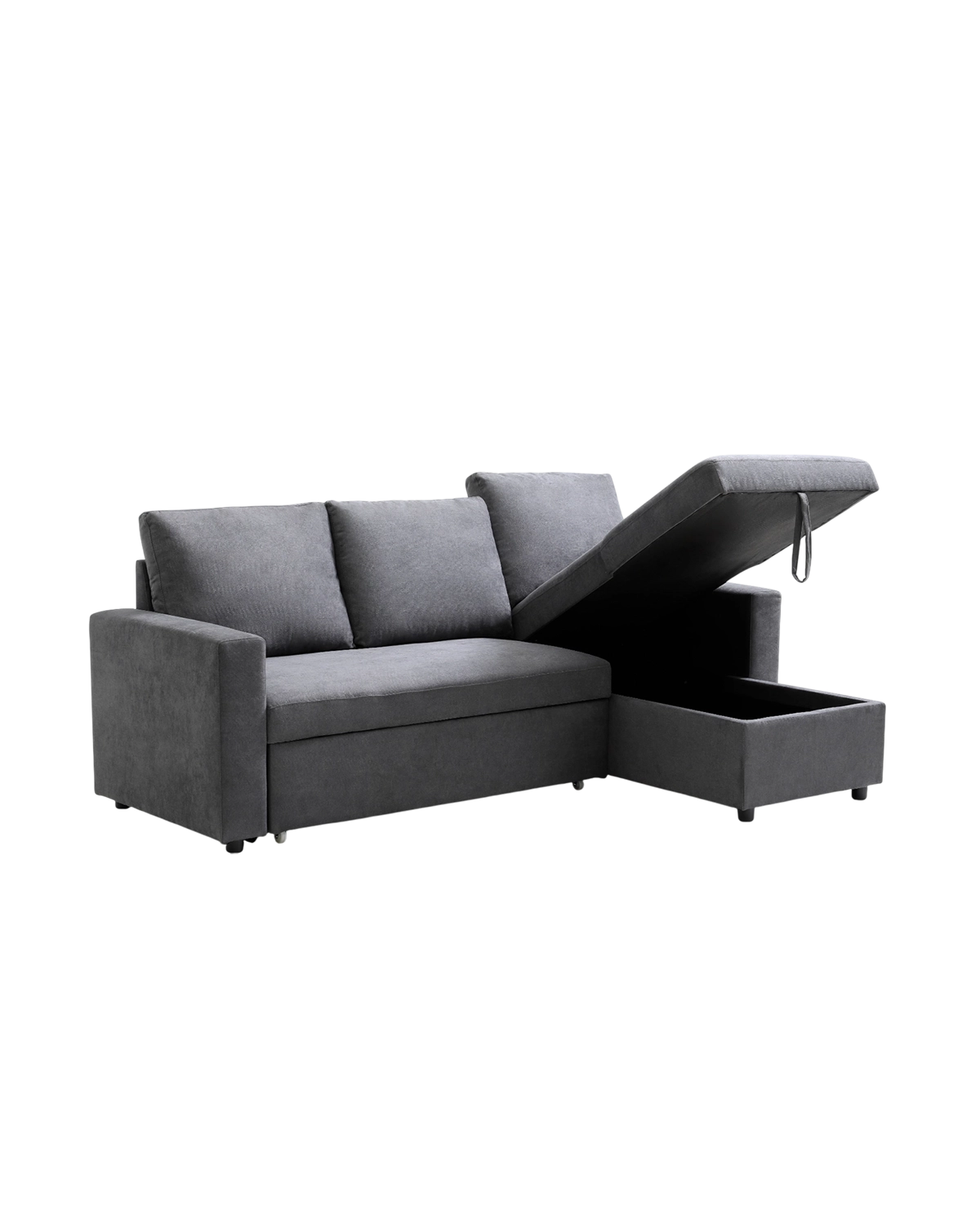 Sofá cama con chaise longue y almacenaje Ivy