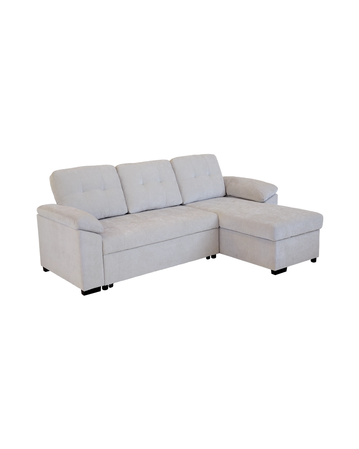 Sofá cama con chaise longue reversible y almacenaje Alexis