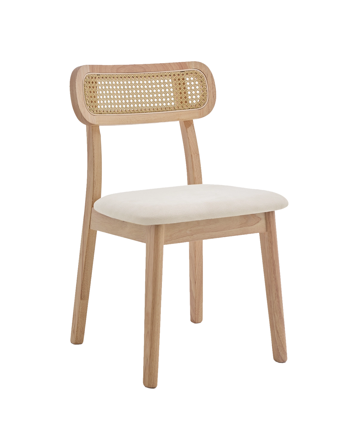 Set de 2 sillas de comedor en madera y ratán Olive
