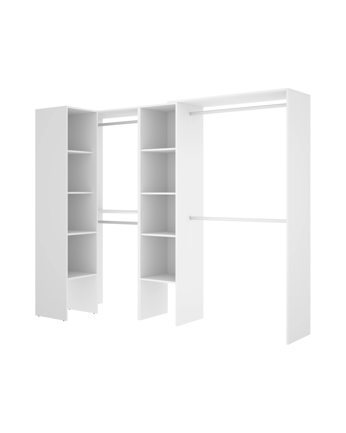 Armario vestidor rinconero regulable con dos columnas Suit
