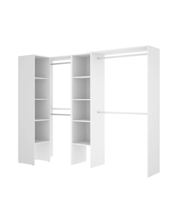 Armario vestidor rinconero regulable con dos columnas Suit