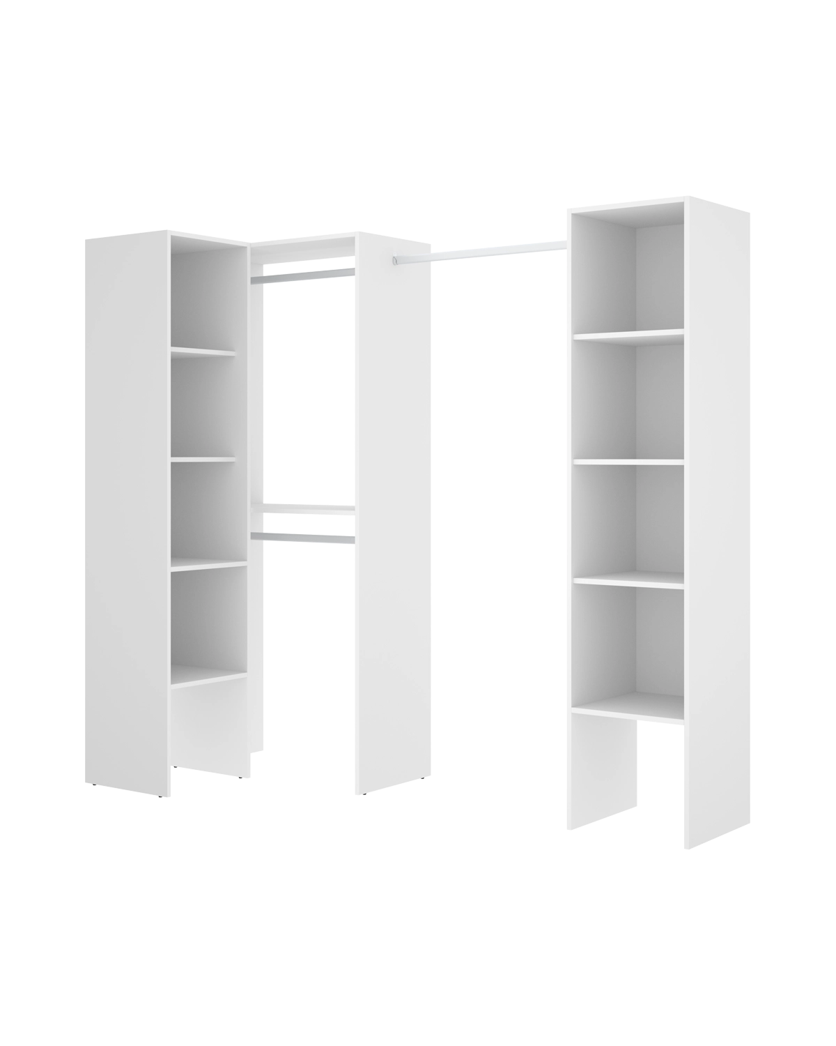 Armario vestidor rinconero regulable con dos columnas Suit