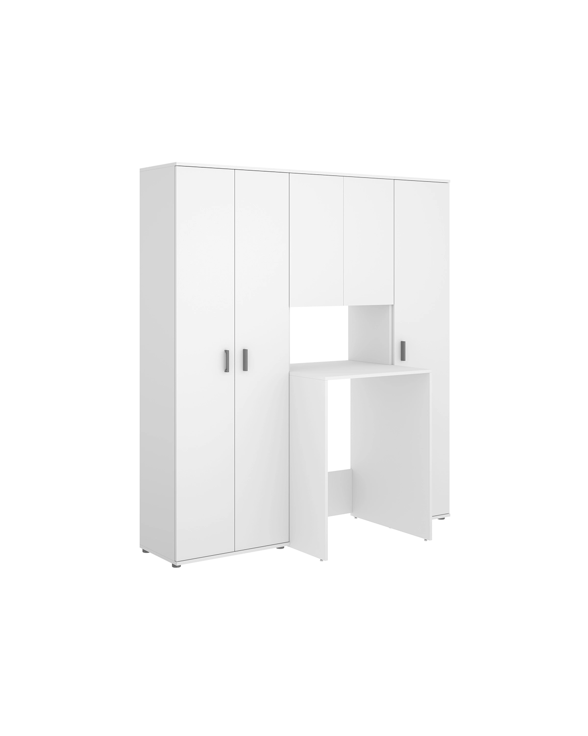 Armario lavadora con modulo alto, columna auxiliar y armario multiusos 2 puertas Fit