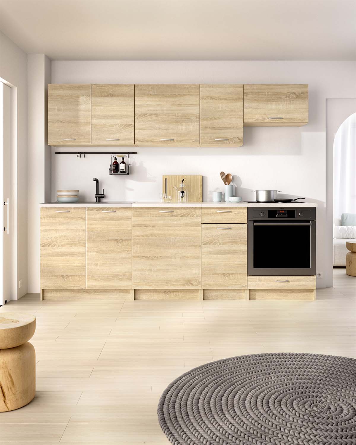 Cocina modular Kirsten con módulo de horno