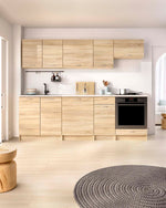 Madera natural y beige