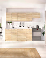 Madera natural y beige