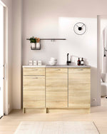 Madera natural y beige