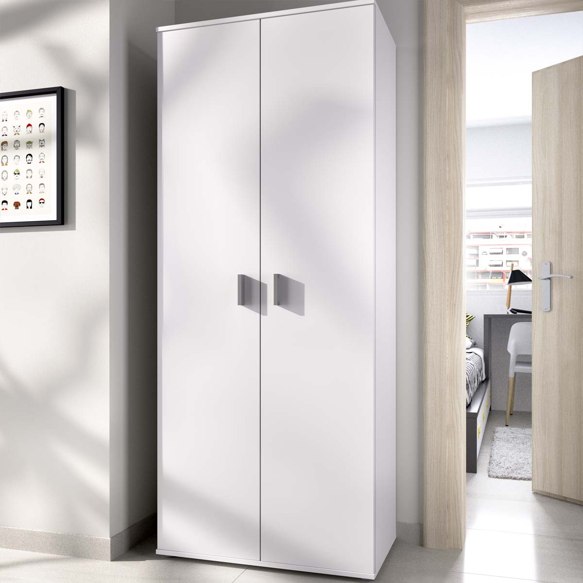 Armario multiusos de puertas batientes Fit