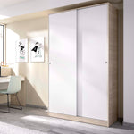 Blanco y madera natural