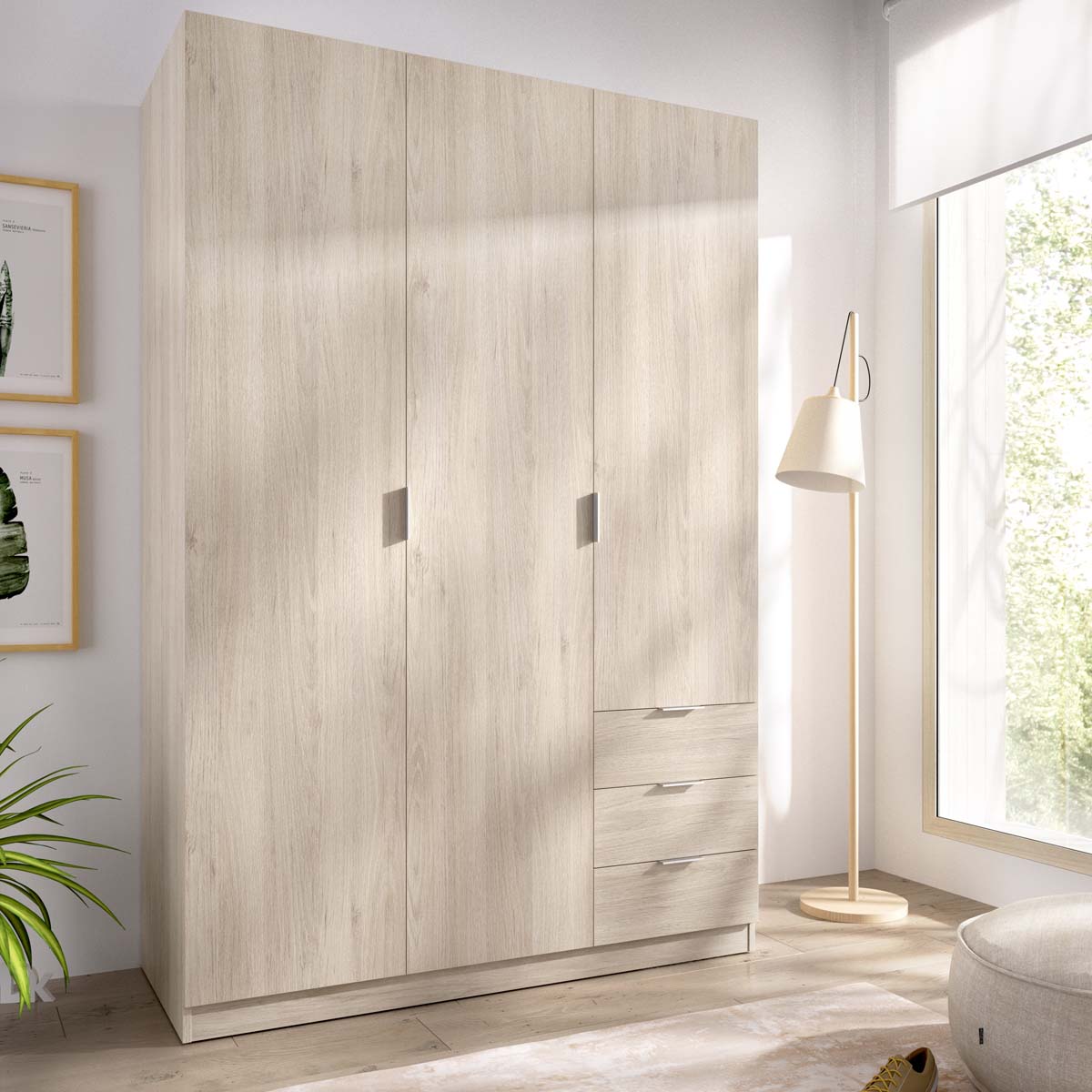 Armario de puertas batientes y cajones Essen