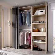 Armario vestidor regulable con columna y cortina Suit
