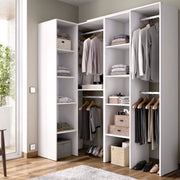 Armario vestidor rinconero regulable con dos columnas Suit