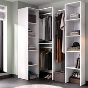 Armario vestidor rinconero regulable con dos columnas Suit