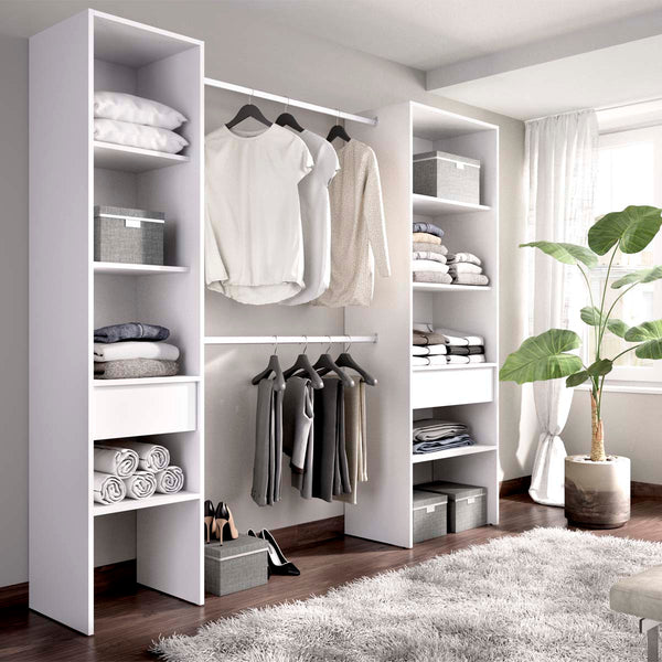 Armario vestidor regulable con dos columnas Suit