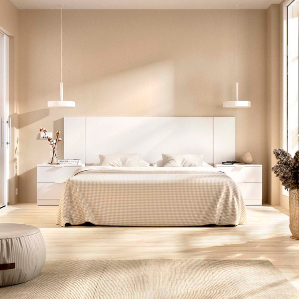 Cabecero con dos mesitas Len