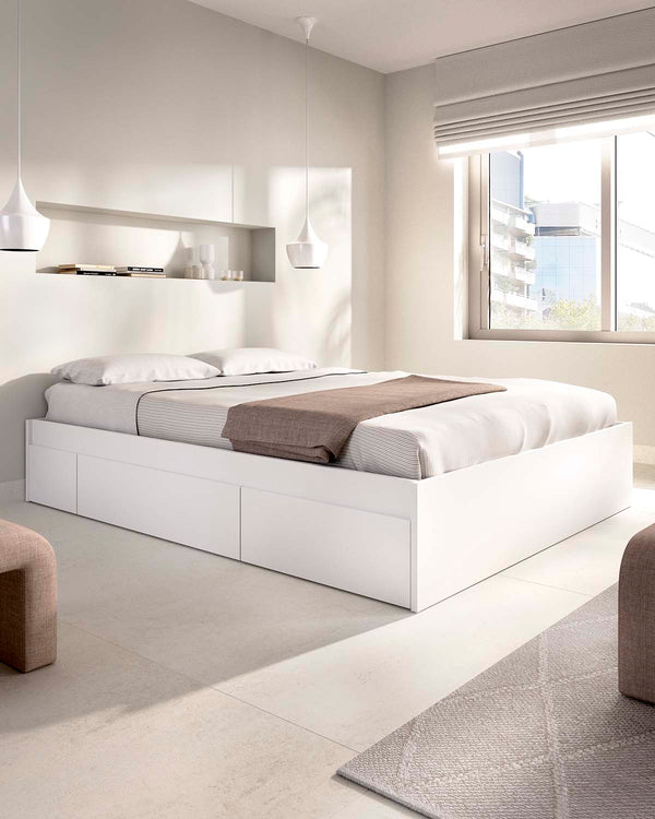 Cama matrimonio con cajones Alice