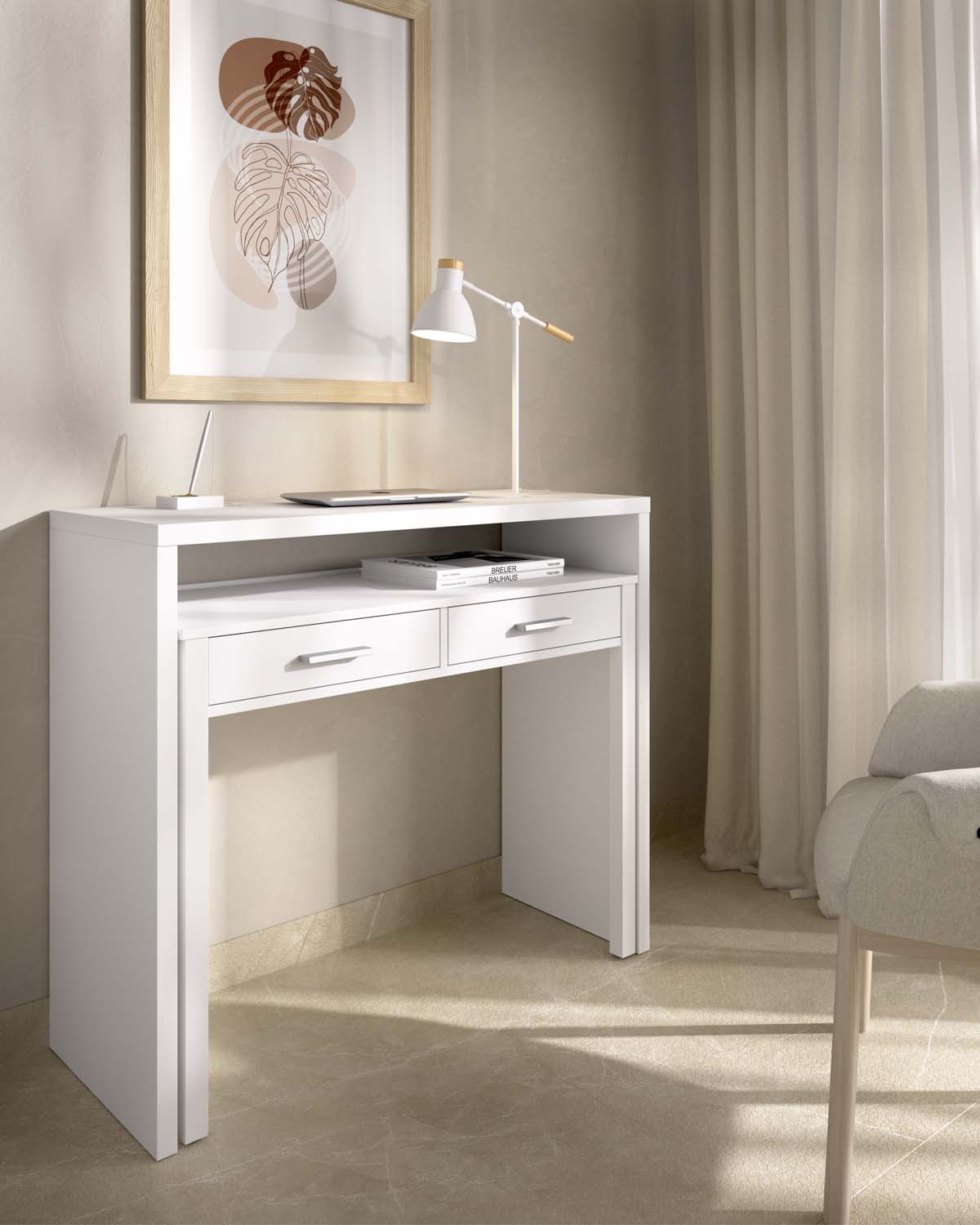 Mesa escritorio/consola extensible Seven