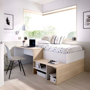 Cama individual con escritorio Kric