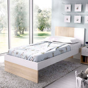 Cama individual con cabecero Dina