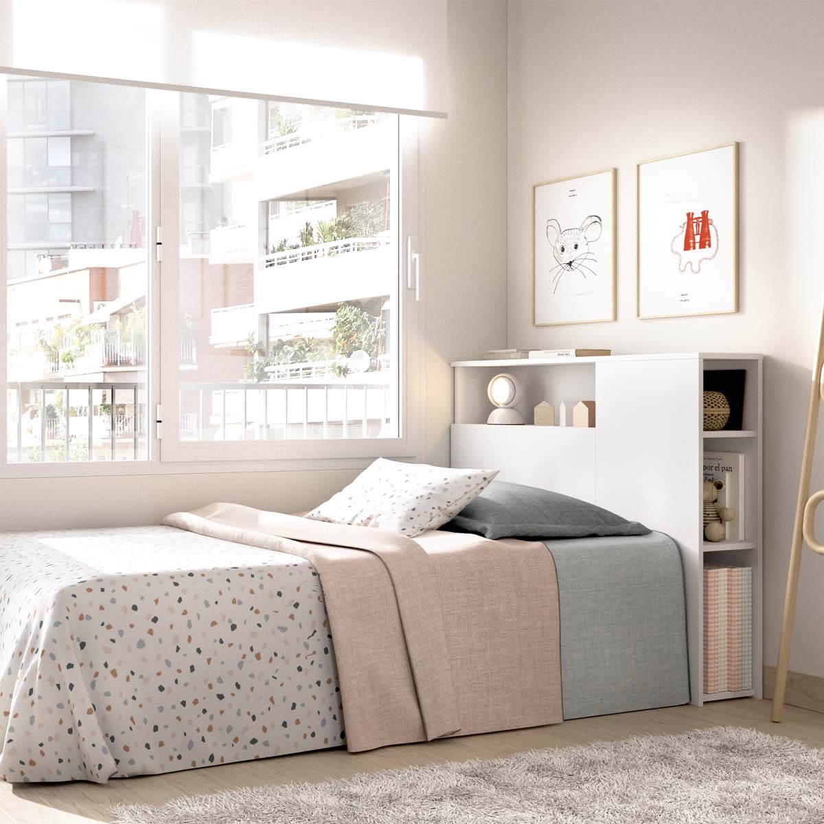 Cabecero con almacenaje Ten