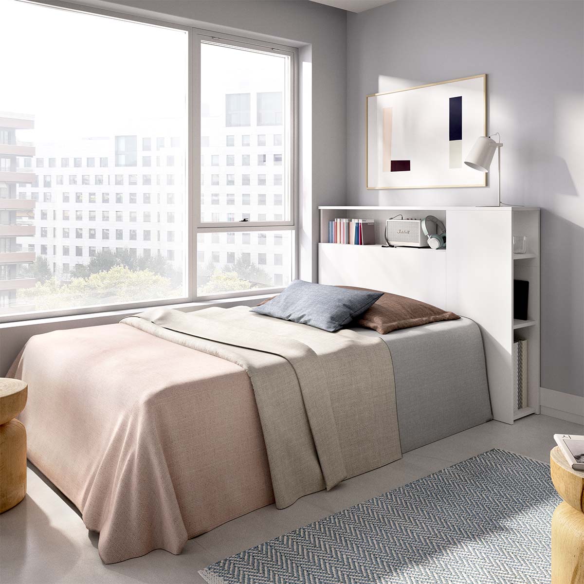 Cabecero con almacenaje Ten