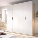 Blanco y madera natural claro