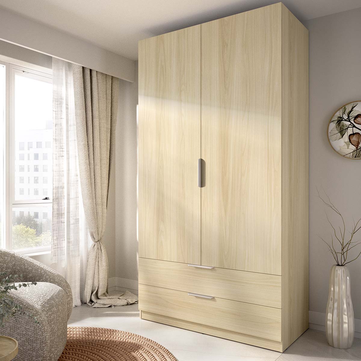 Armario de puertas batentes y cajones Emax